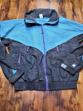 Sierra Designs RN 60618 Color Block Nylon Jacket Size Medium Vintage 90s